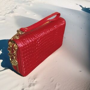 Extra Large/ Jumbo Bright Colored Animal Print Two Sided Wallet Wristlets